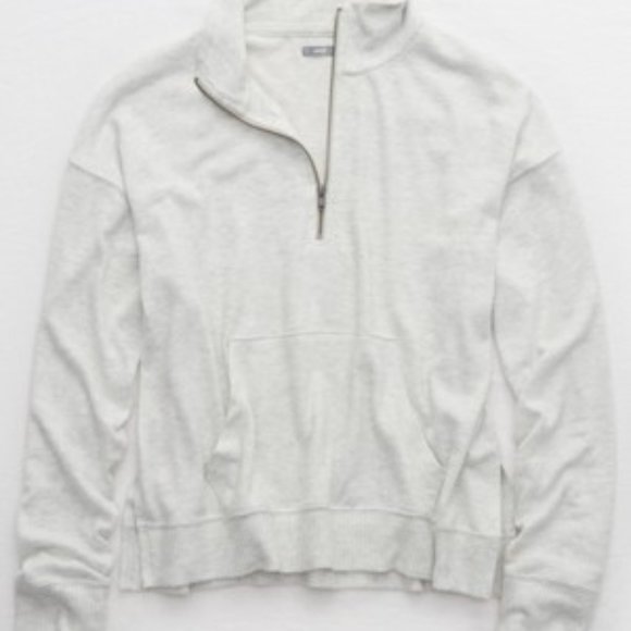 Aerie Plush Quarter Zip Sweatshirt - Picture 1 of 6